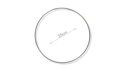 Fém karika ezüst bevonattal 35 cm