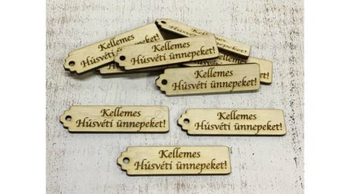 Fa "Kellemes Húsvéti Ünnepeket!" hosszú scrapbook tábla 1,5x6 cm
