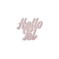 Fafelirat Hello Tél 10x10 cm rózsaarany