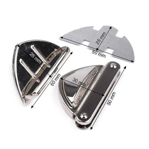 Fém táskazár 25x50 mm ósárgaréz