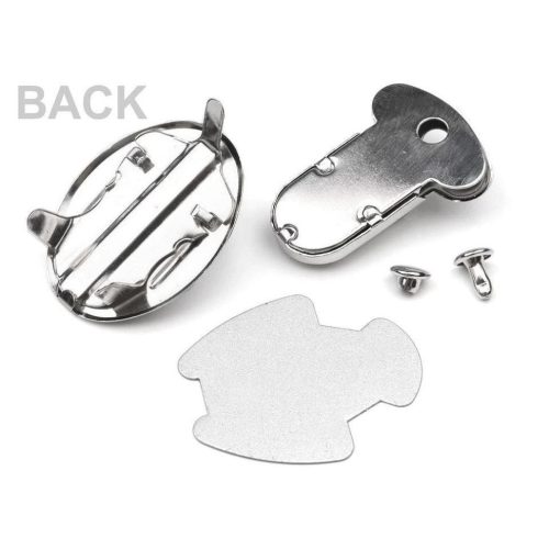 Fém táskazár 25x32 mm ezüst