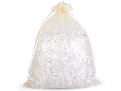 Ajándéktasak organza fehér 21x29 cm
