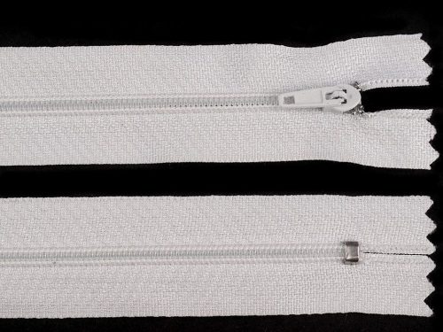 Cipzár spirálos 3 mm, 35 cm fehér