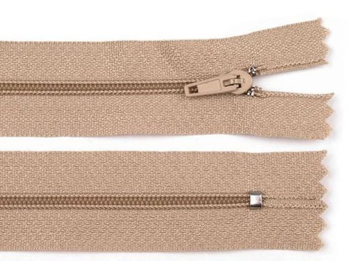 Cipzár spirálos 3 mm 40 cm természetes barna