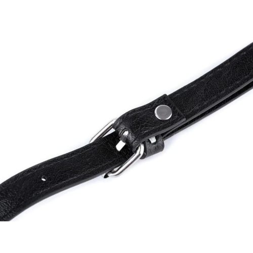 Táskafül karabinerrel 108-124 cm fekete-nikkel