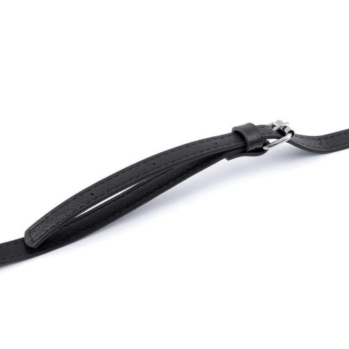 Táskafül karabinerrel 108-124 cm fekete-nikkel