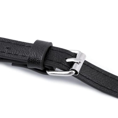 Táskafül karabinerrel 108-124 cm fekete-nikkel