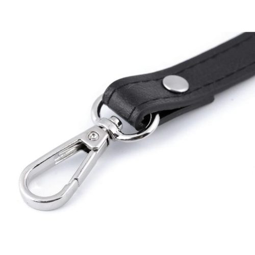 Táskafül karabinerrel 108-124 cm fekete-nikkel