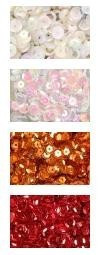 Flitter kerek 6 mm kb. 5 g narancssárga