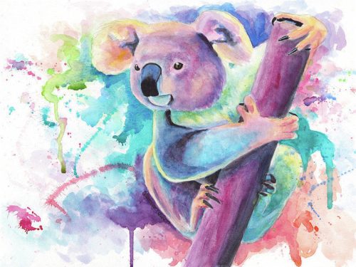 Gyémántszemes kirakó Koala aquarell 30x40 cm