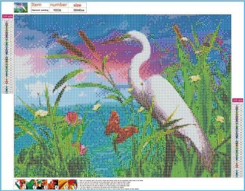 Gyémántszemes kirakó Halászó kócsag 30x40 cm