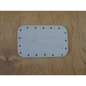 Falap,  szögletes  11 x 7 cm,  lyuk 3,5 mm