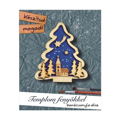 Templom fenyőkkel, kézműves csomag