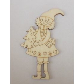 Manólány fafigura, fadísz 