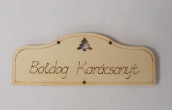 Boldog Karácsonyt ! Íves dísz 
