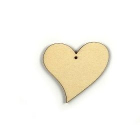 Közepes szív fa forma, fadísz 