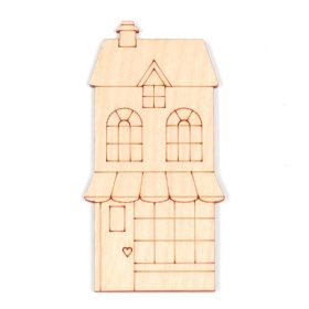 Boltocska, házacska fafigura, fadísz