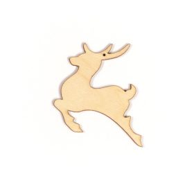 Szökellő szarvas fadísz