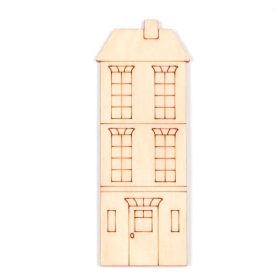 Emeletes ház fadísz