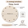 Falap,  kerek,  átmérő 5 cm,  lyuk  2,5 mm