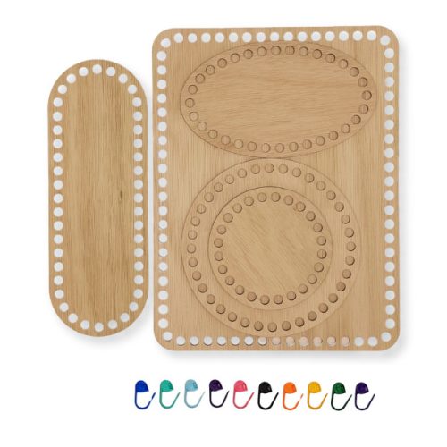 Horgolható fa alap készlet 6 részes