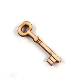 Kulcs egyszerű fagomb  5 db