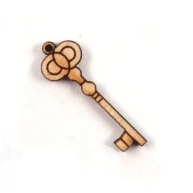 Kulcs mintás   fagomb 5 db