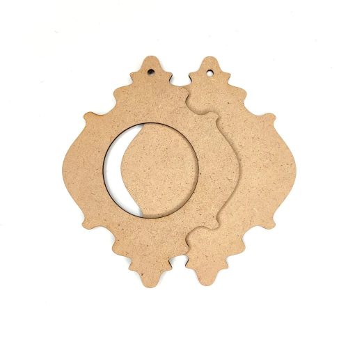 MDF FAKERET ORNAMENT, nagy