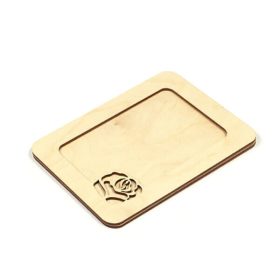 Fa képkeret 10x15 cm, rózsás