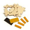 Fa képkeret 6X6 cm - puzzle, hűtőmágnes, szív
