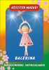 Balerína,  papírzsinórból és papírszalagból     