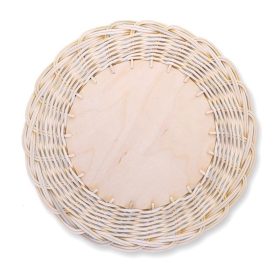   Falikép ( edényalátét ) natúr színben, kosárfonó  kézműves csomag