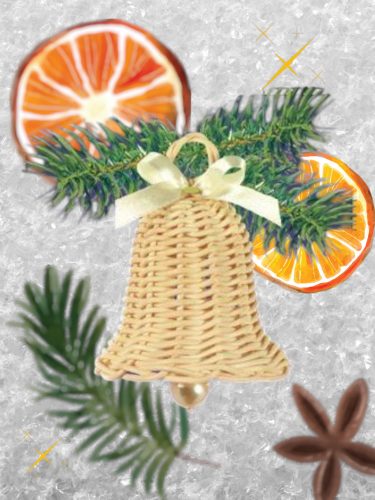 Peddignád kosárfonó készlet Fonott harang 10x7 cm