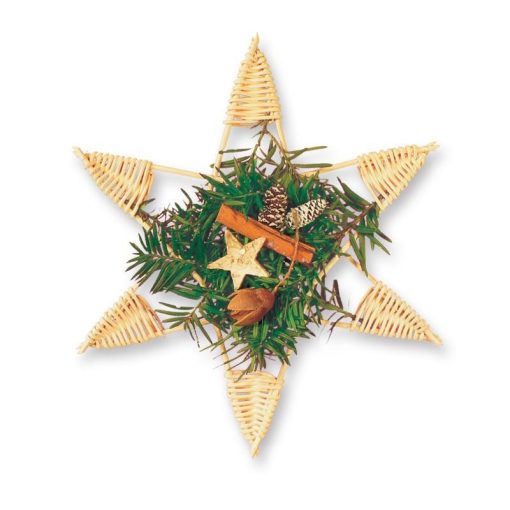 Karácsonyi fonott csillag  - kosárfonó kézműves csomag