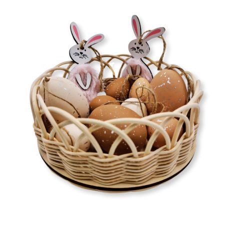 Kerek kosárka, kosárfonó kézműves csomag