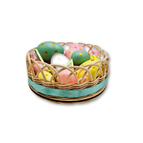 Kerek kosárka, kosárfonó kézműves csomag