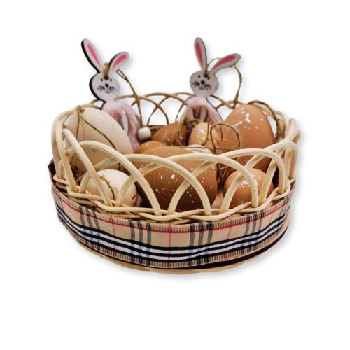 Kerek kosárka, kosárfonó kézműves csomag