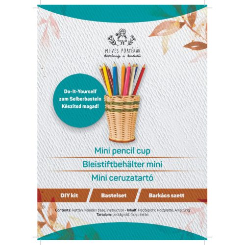 Mini ceruzatartó, kézműves csomag papírzsinórral