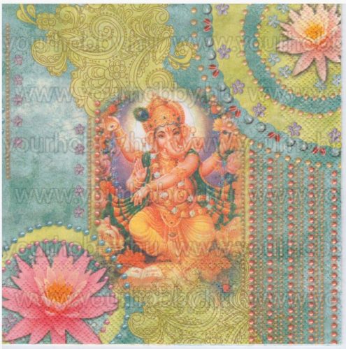 Szalvéta Ganesha és Lakshmi