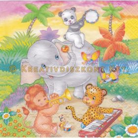 Szalvéta Zenélő állatkák