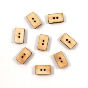 Téglalap fagomb 2 lyukú , 8 db 