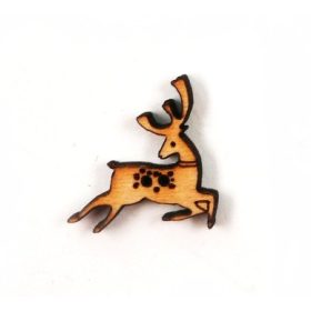 Ugró szarvas fagomb 5 db