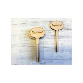   Fa " Szeretettel " beszúrós gravírozott tábla  4x9 cm