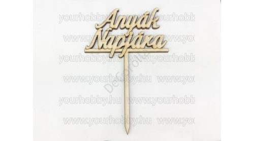 Beszúrós "Anyák napjára" felirat 5x8,5 cm