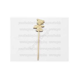 Fa beszúrós ballagó kisfiú natúr 29,5 cm