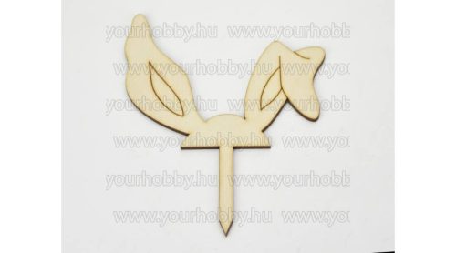 Fa beszúrós nyuszifül 10,5*14cm 6273
