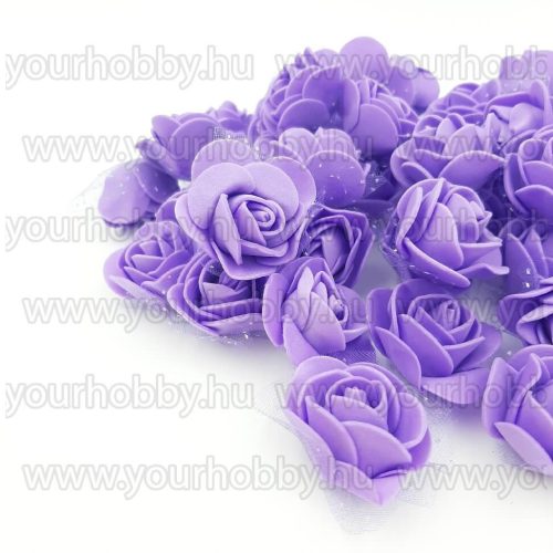 Habrózsa fej lila 3 cm 50db/cs