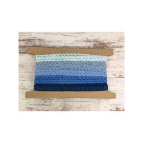 Pamut csipke kék árnyalatai 5x2m 1cm széles