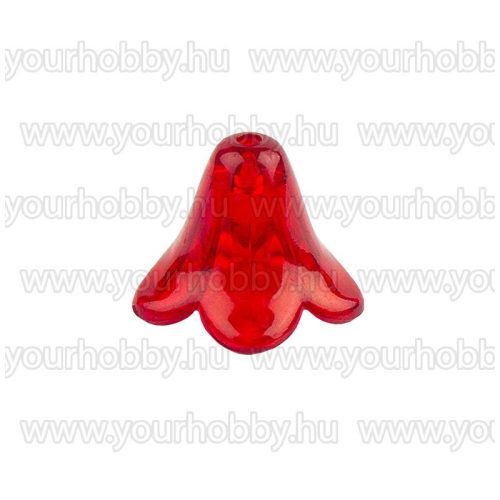 Angyalszoknya 1cm x 1,4cm - átlátszó piros