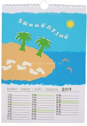 Kreatív öröknaptár, kifestős A4 -es